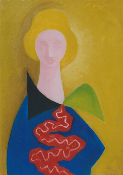 Blonde with a Green Collar