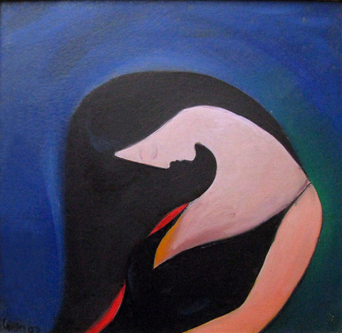 Dejected Woman, a painting