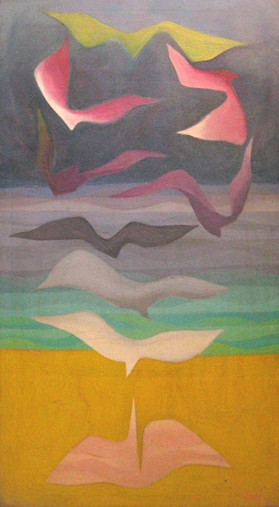 Flight of a Bird into Ecstacy 1, a painting