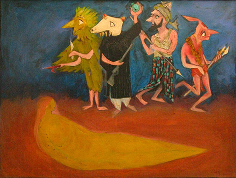 Terrorists, a painting by Suraj Ghai